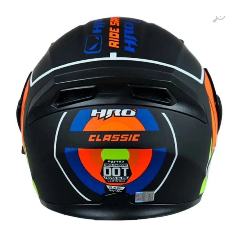 Casco Abatible Hro Dv Classic Negro Naranja Mate Cascos Pb