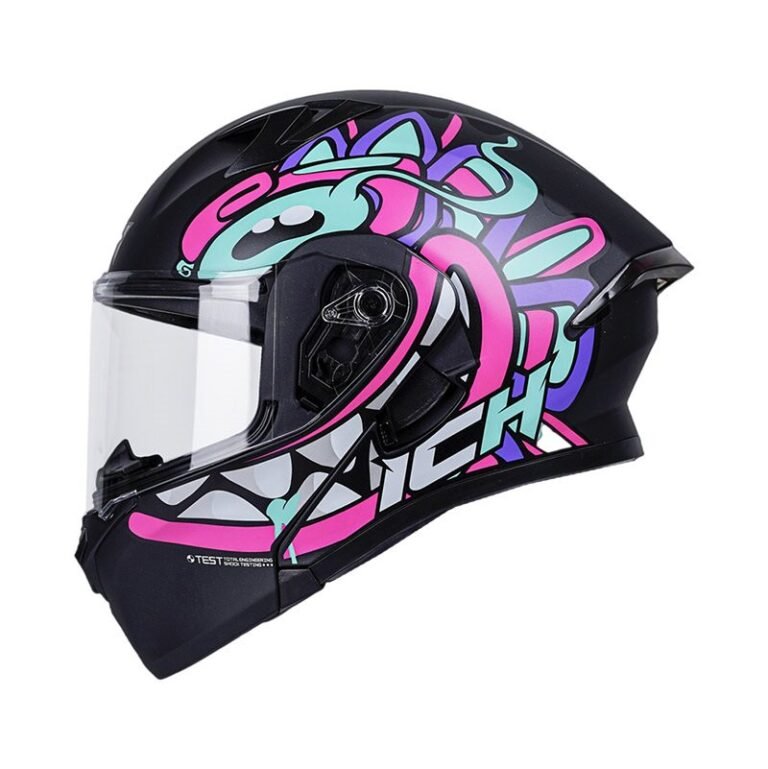 Casco Abatible Ich Dv Ohan Negro Mate Fucsia Cascos Pb