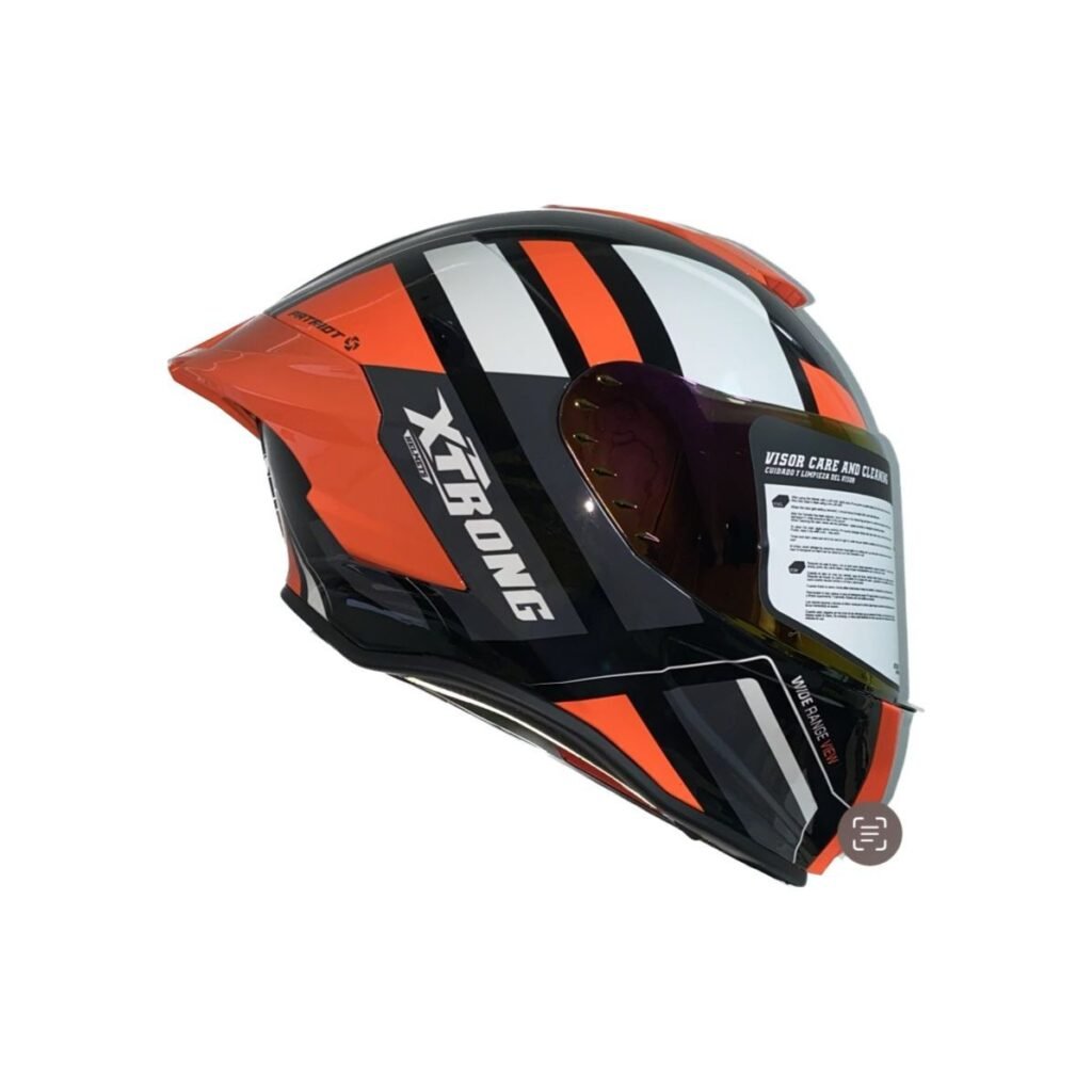 CASCO INTEGRAL XTR 820 XTRONG PATRIOT BRILLO NARANJA VISOR IRIDIUM