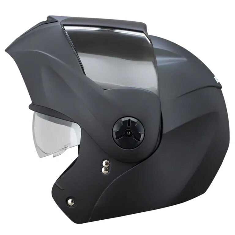 Casco Abatible Ich Solid Negro Mate Visor Humo Cascos Pb