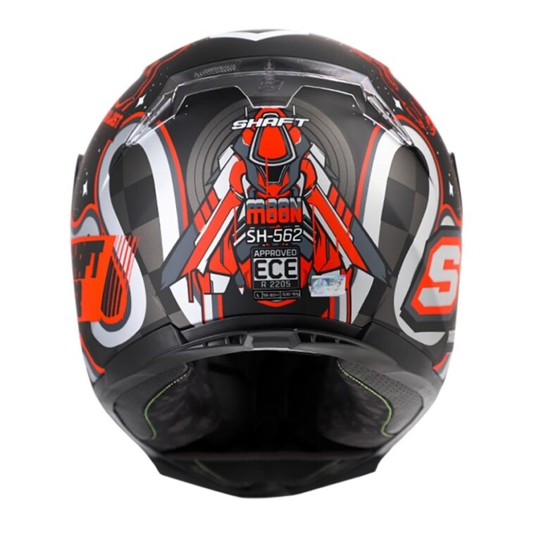 Casco Integral Shaft Moon Negro Rojo Mate Cascos Pb