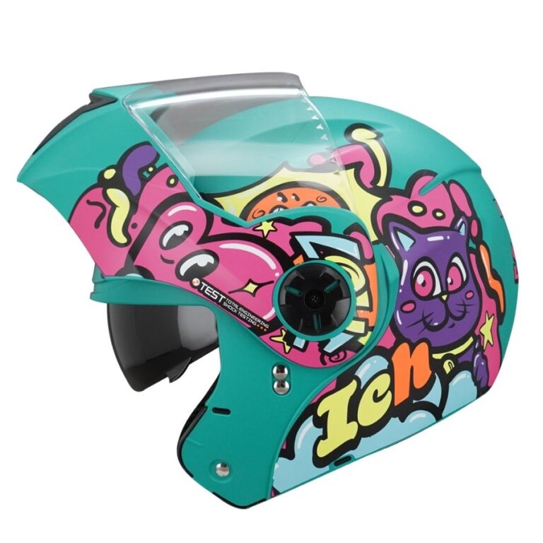 Casco Abatible Ich S Love Verde Fucsia Mate Cascos Pb