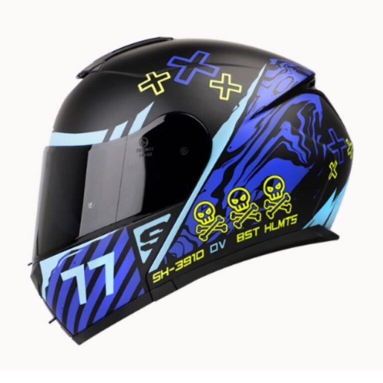 CASCO ABATIBLE SHAFT 3910DV HELL NEGRO AZUL MATE Cascos PB