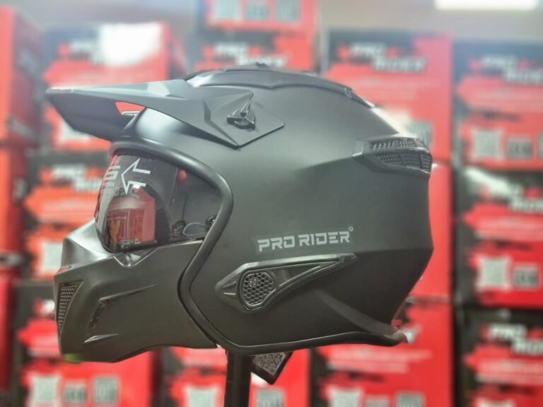 CASCO ABIERTO PRO RIDER 207 SOLID NEGRO MATE VISOR HUMO – Cascos PB