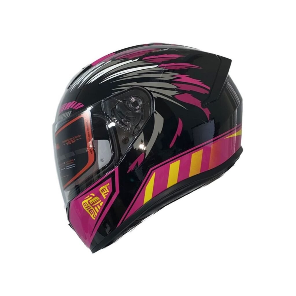 Integral Pro CASCO INTEGRAL PRO RIDER 701 INDIAN NEGRO FUCSIA BRILLO VISOR ...