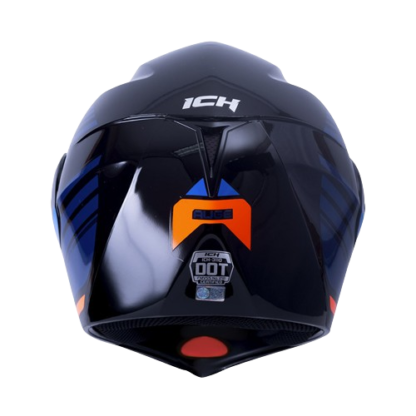 CASCO ABATIBLE ICH 3110 AUGE NEGRO AZUL BRILLO - Imagen 4