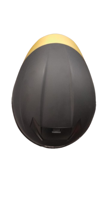 CASCO ABATIBLE XTRONG XTR-202 NEGRO CON SPOILER DORADO VISOR DORADO - Imagen 3