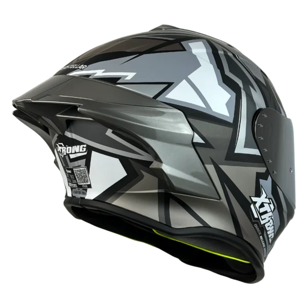 CASCO INTEGRAL 820 XTRONG INTERSTELLAR NEGRO GRIS MATE - Imagen 2