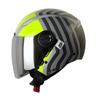 CASCO ABIERTO SHAFT 212 ABSTRACT GRIS AMARILLO BRILLO - Imagen 4