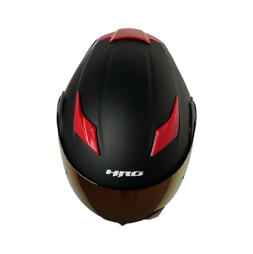 CASCO ABATIBLE HRO 3400DV SOLID NEGRO ROJO MATE - Imagen 3
