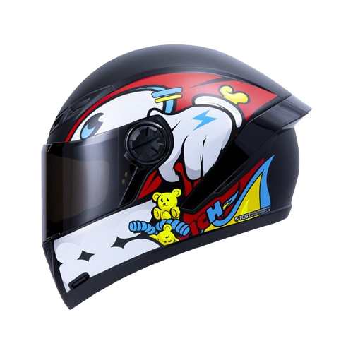 CASCO INTEGRAL ICH 501 SP  GUMMY NEGRO ROJO