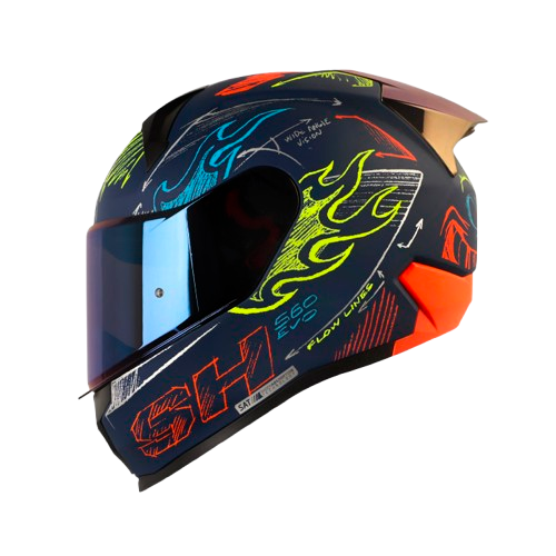 CASCO INTEGRAL SHAFT 560 EVO BLOK AZUL AMARILLO
