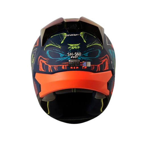 CASCO INTEGRAL SHAFT 560 EVO BLOK AZUL AMARILLO - Imagen 3