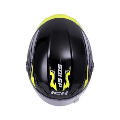 CASCO INTEGRAL ICH 501 SP CRANK NEGRO AMARILLO - Imagen 3