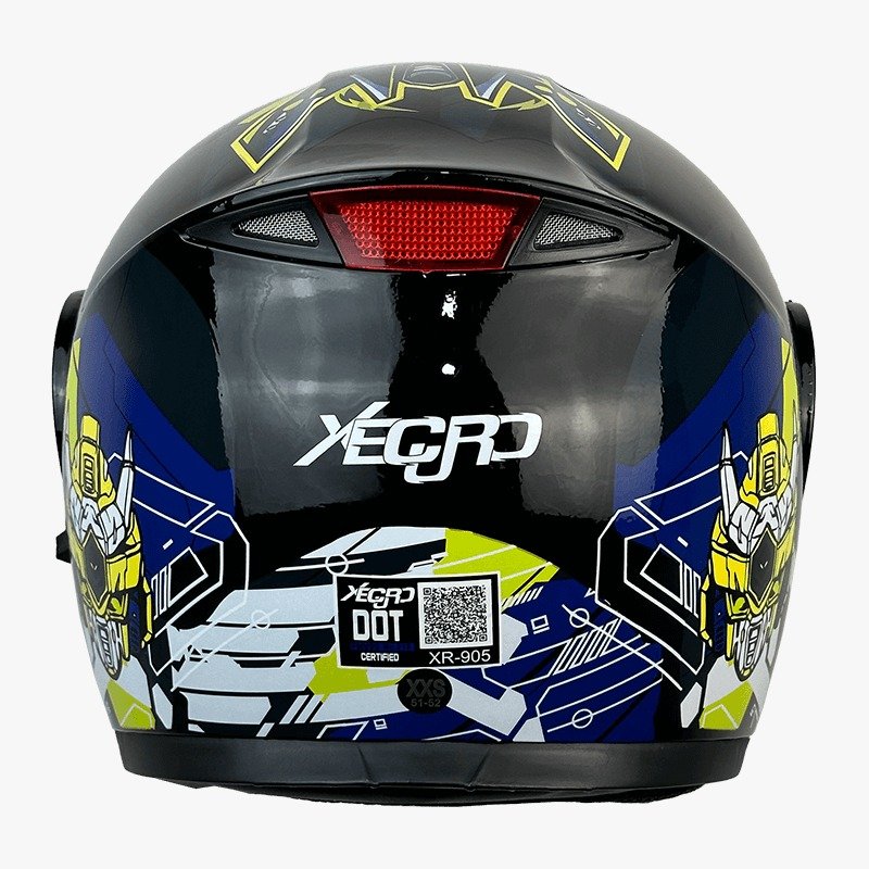 CASCO ABATIBLE XR-905 XECURO ROBOT AZUL VERDE - Imagen 2