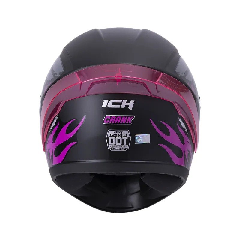 CASCO INTEGRAL ICH 501 SP CRANK NEGRO FUCSIA - Imagen 3