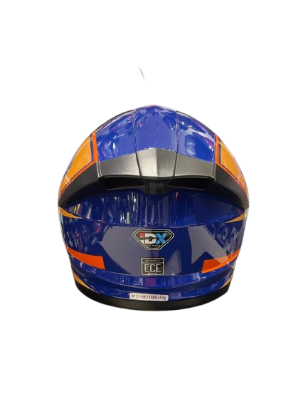 CASCO ABIERTO INDEX TITAN IX AZUL NARANJA - Imagen 2