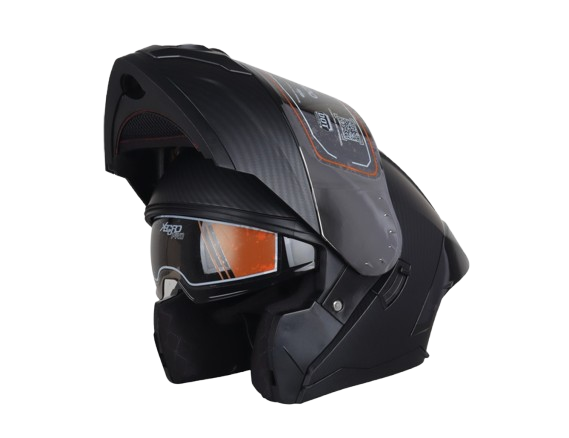 CASCO ABATIBLE XECURO 901 NEGRO MATE VISOR PLATEADO - Imagen 2