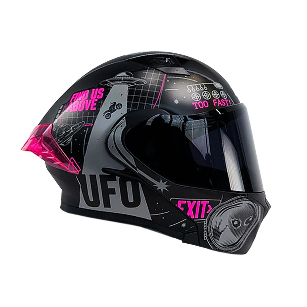 CASCO ABATIBLE ICH 3120 INFINITY NEGRO FUCSIA - Imagen 2